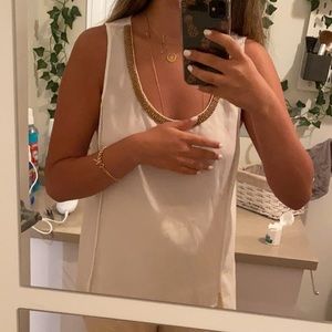 Beautiful white and gold top